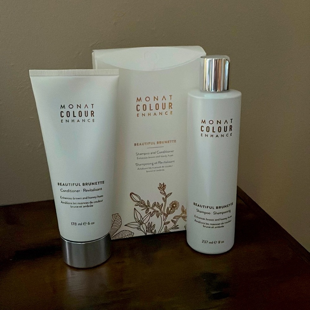 Monat Beautiful Brunette Colour Enhance Shampoo (8oz.)  and Conditioner (6oz.)